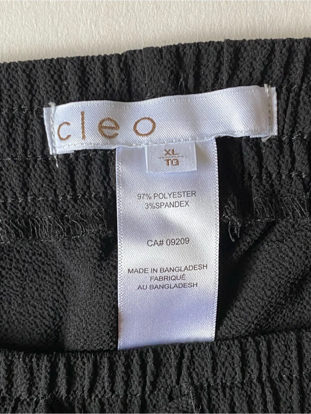 Cleo Black Elastic Waist Tulip Pants Size XL - Picture 6 of 12